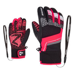Rukavice ZIENER LONZALO AS PR JR - 5.5, black/neon pink