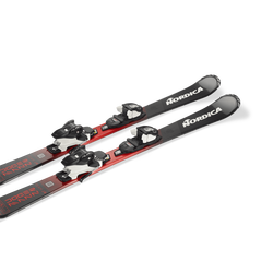 Lyže Nordica TEAM JR(100-140) + J4.5 FDT - 100, black/red
