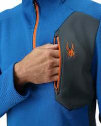 Pánsky sveter SPYDER Bandit 1/2 Zip - L, cobalt
