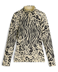 Dámska mikina SPYDER Vivid 1/2 Zip - L, animal print