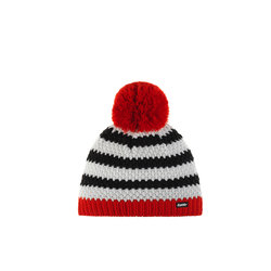 Čiapka EISBÄR Zippy Pompon MÜ KIDS - 53-55, fiery red/white/black