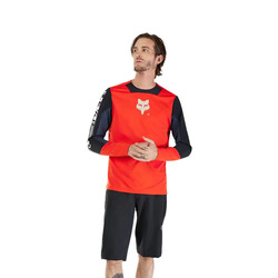 Cyklo dres Fox Defend Ls Jersey Elevated XC/Trail - L, fluorescent red