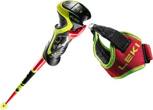 Palice LEKI WCR SL 3D - 140, červená/biela/neónová žltá