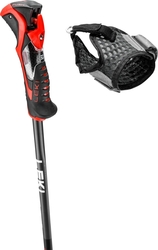 Palice LEKI AIRFOIL 3D - 115, black dark anthracite/bright red