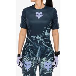 Dres Fox Ranger Ls W Img print - L, Arctic Blue