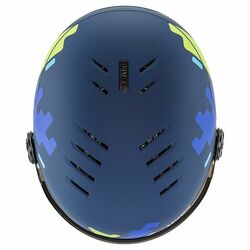 Helma Uvex ROCKET JR VISOR blue puzzle M - 54-58, blue puzzle