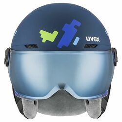 Helma Uvex ROCKET JR VISOR blue puzzle M - 54-58, blue puzzle