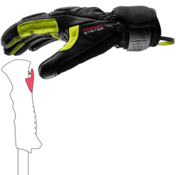 Rukavice LEKI GRIFFIN PRE 3D - 8.0, black-lime-white