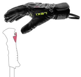 Rukavice LEKI WCR VENOM SPEED 3D - 9.0, black-ice lemon