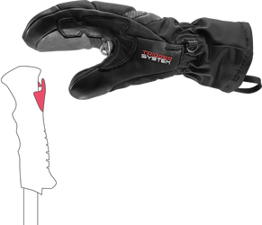 Rukavice LEKI Griffin Base 3D Women Mitt black - 6.0, black
