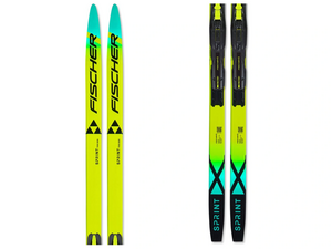 Bežky Fischer TWIN SKIN SPRINT + TOUR STEP IN JR - 130, yellow/black