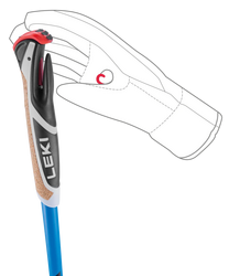 Palice LEKI CC 450 - 140, brightblue-black-white
