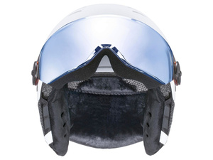 Helma UVEX ROCKET JR VISOR - 51-55, white/black mat